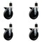 Service Caster 6'' Phenolic Swivel 1-7/8'' Expanding Stem Caster Set with Brake, 4PK SCC-EX20S615-PHS-PLB-178-4 - alternate 1